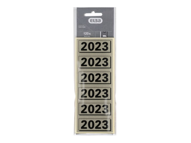 Rugetiket Elba 2023 57x25mm grijs