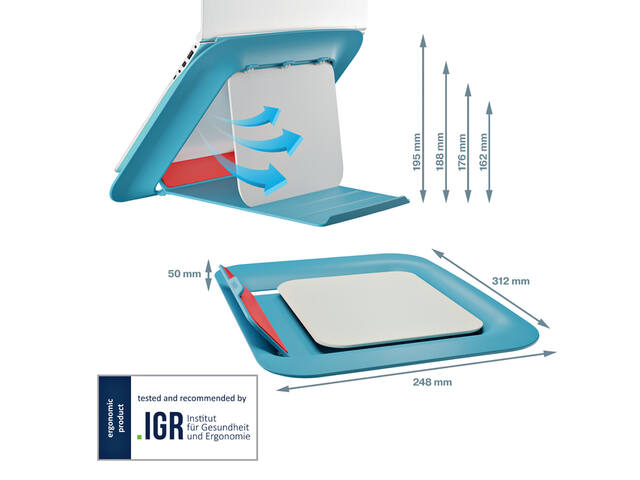 Laptopstandaard Leitz Ergo Cosy blauw