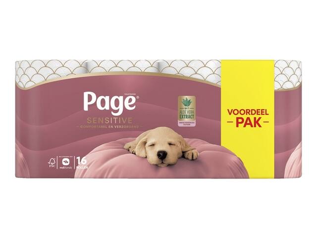 Toiletpapier Page Sensitive Aloe Vera 3lgs