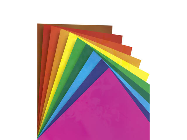 Raamfolie Folia 23x33cm 10 vel 10 kleuren