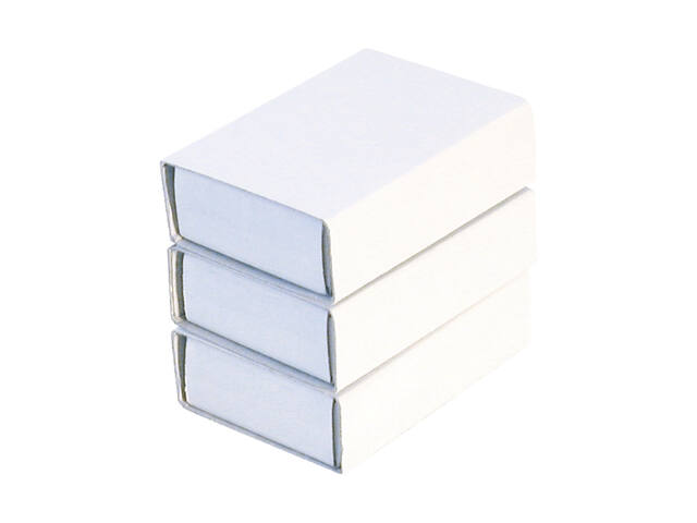 Luciferdoosjes Folia klein 53x37x11mm 10 stuks wit