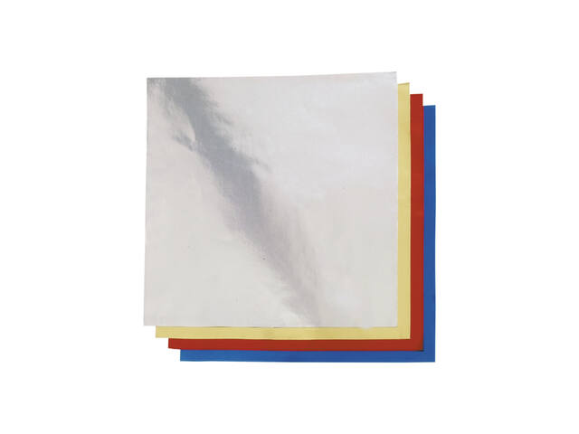 Vouwblaadjes Folia 15x15cm 50v alufolie assorti kl