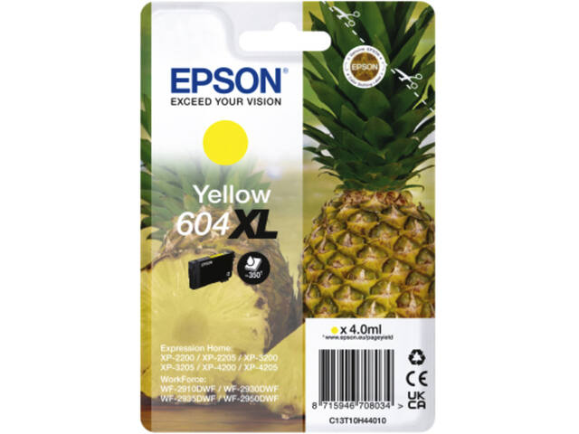 Inktcartridge Epson 604XL T10H44 geel