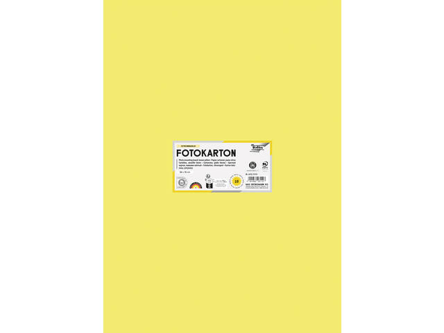 Fotokarton Folia 300gr 50x70cm 12 citroengeel