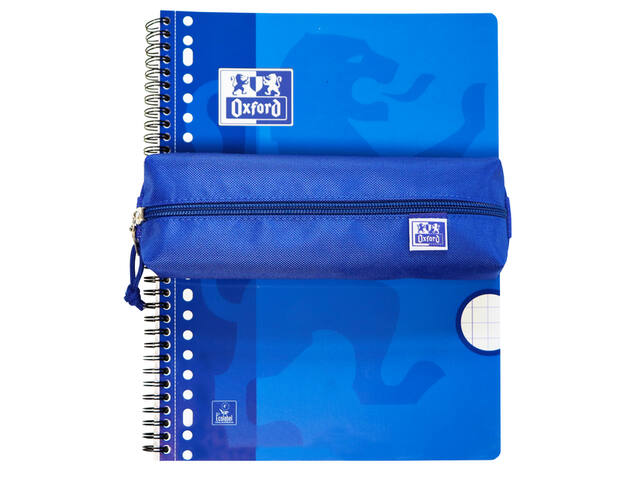 Pennenetui Oxford rechthoek blauw