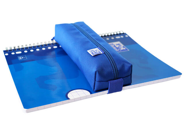 Pennenetui Oxford rechthoek blauw