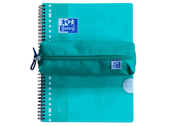 Pennenetui Oxford rechthoek turquoise