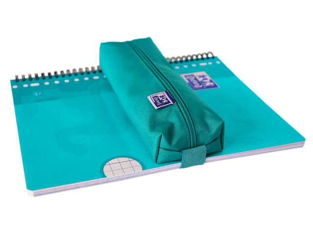 Pennenetui Oxford rechthoek turquoise