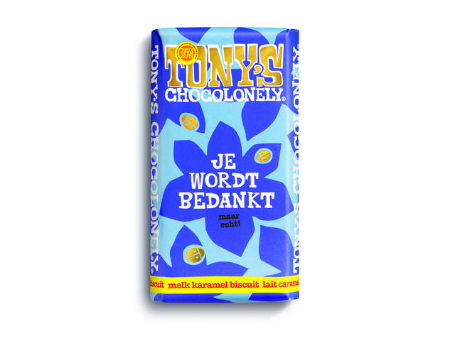 Chocolade Tony Chocolonely je wordt bedankt