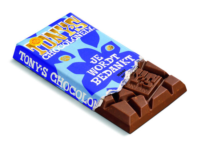 Chocolade Tony Chocolonely je wordt bedankt