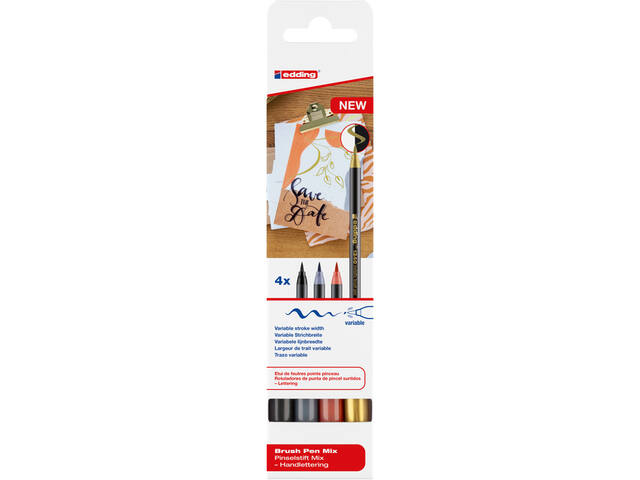 Brushpen edding 1340 letteringset assorti