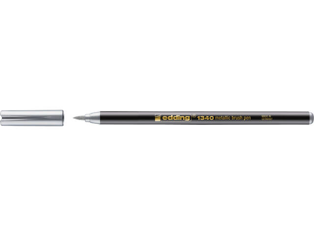 Brushpen edding 1340 metallic zilver