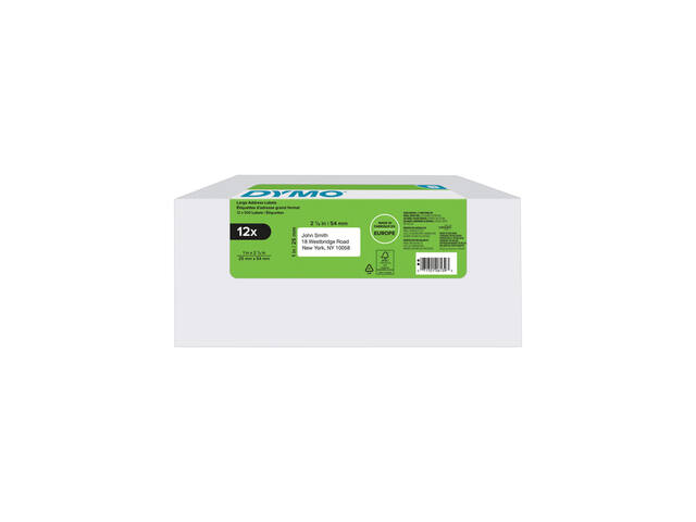 Etiket Dymo LabelWriter adressering 25x54 12st wit