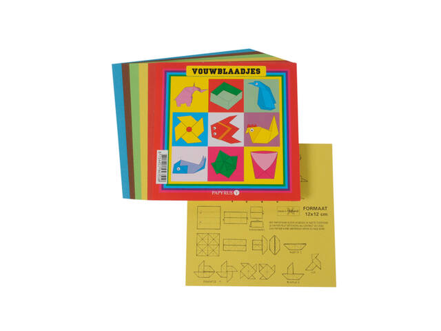 Vouwblaadjes Papurys vierkant 12x12cm