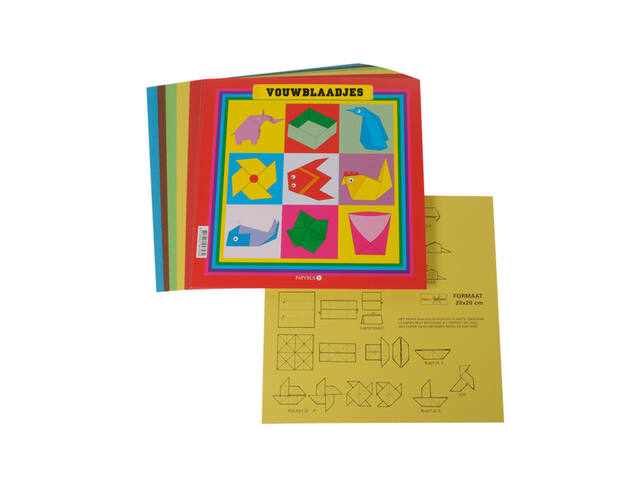 Vouwblaadjes Papurys vierkant 20x20cm