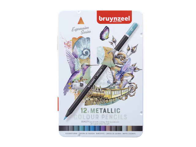 Kleurpotlood Bruynzeel Expression blik 12x mtl ass