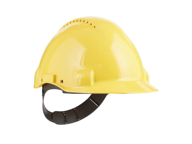 Veiligheidshelm 3M 53-62cm pinverstelling geel