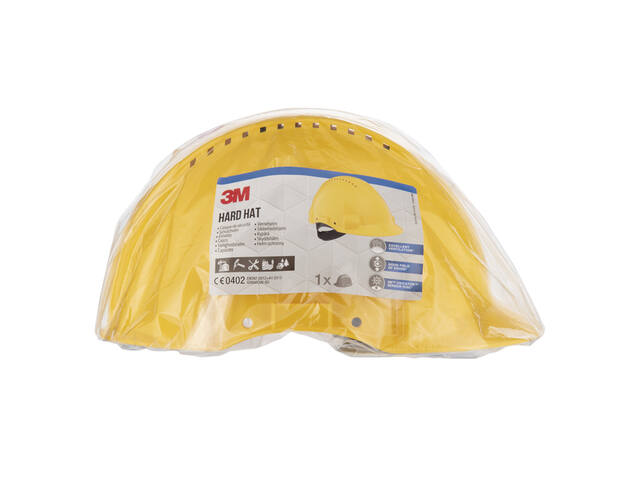 Veiligheidshelm 3M 53-62cm pinverstelling geel