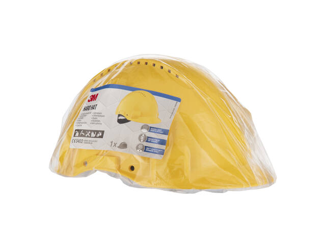 Veiligheidshelm 3M 53-62cm pinverstelling geel