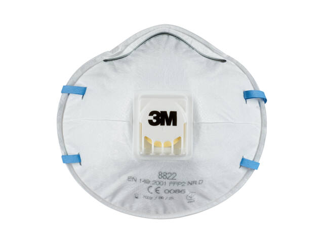 Stofmasker 3M 8822 FFP2 met ventiel 5st