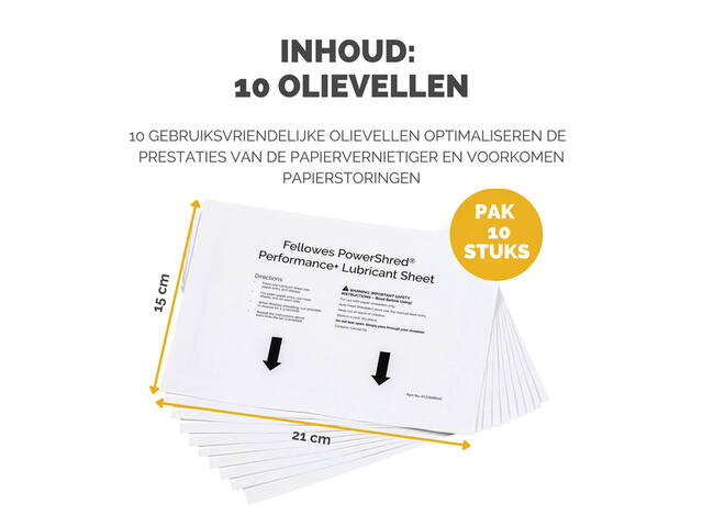 Olievellen papiervernietiger Fellowes Performance+