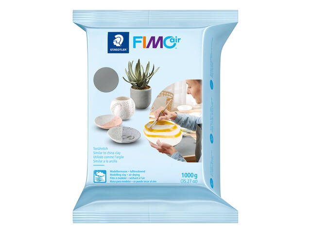 Boetseerklei Staedtler Fimo air 1kg grijs