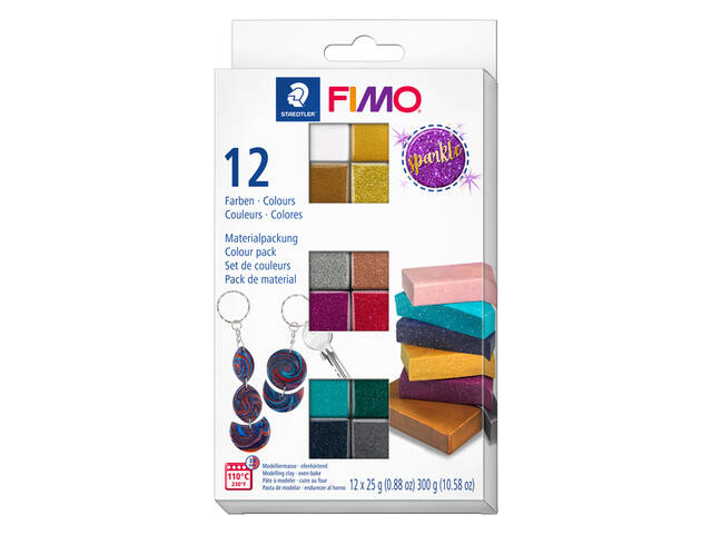 Klei Fimo Staedtler effect colourpack 12 sparkle