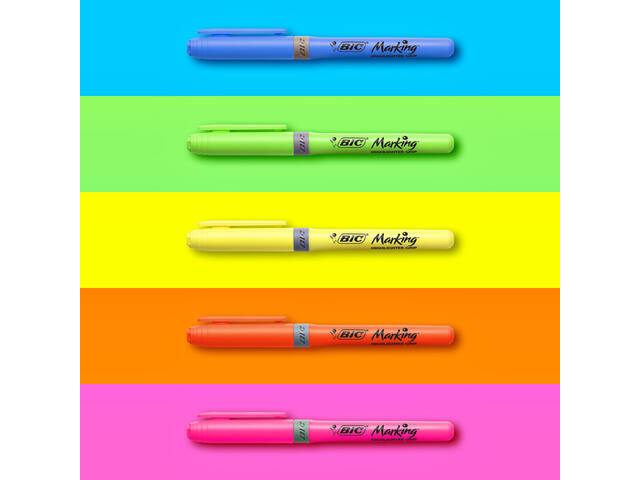 Markeerstift Bic Highlight your life in blik ass