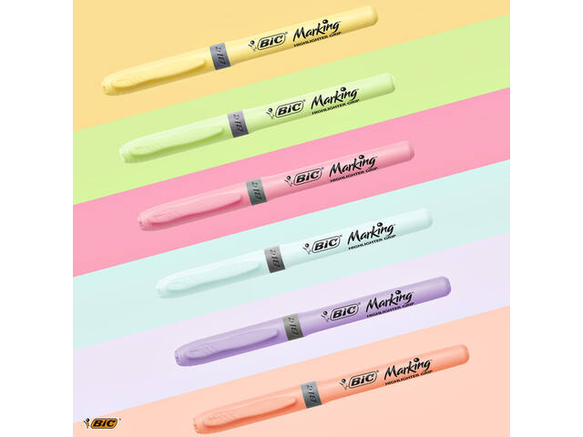 Markeerstift Bic Highlight your life in blik ass
