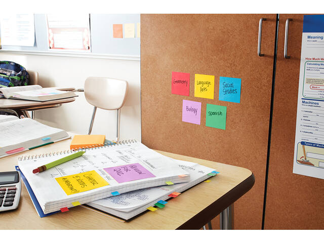 Memoblok Post-it 654 Super Sticky 76x76mm geel
