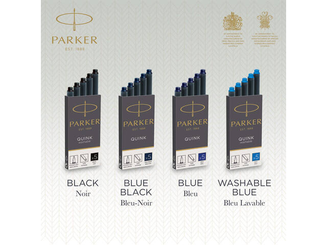 Inktpatroon Parker Quink blauwzwart