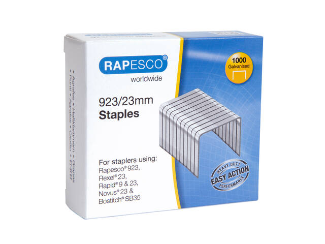 Nieten Rapesco Heavy Duty 923 23mm 1000st zilver