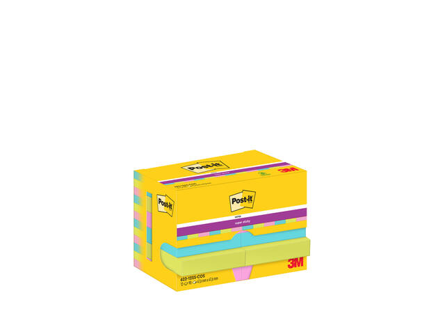 Memoblok Post-it 622 Super Sticky 47.6x47.6mm Cos