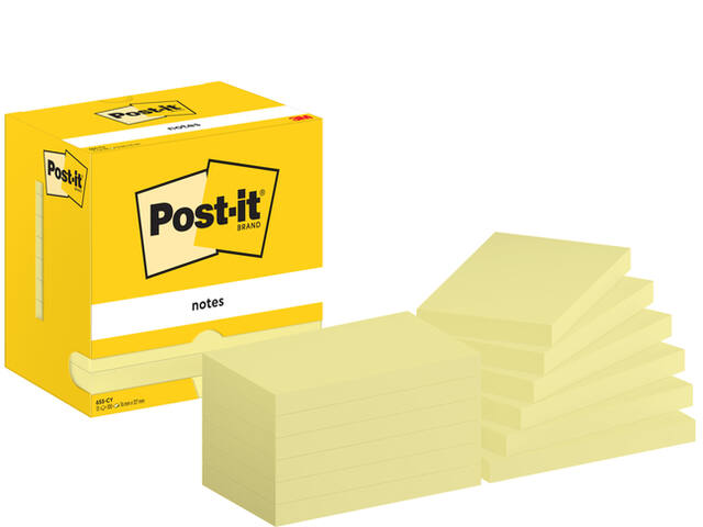 Memoblok Post-it 655 76x127mm geel