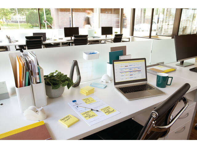 Memoblok Post-it 654 76x76mm geel