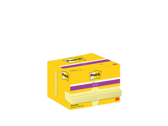 Memoblok Post-it 656 Super Sticky 51x76mm geel