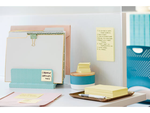 Memoblok  Post-it 655 Super Sticky 76x127mm geel