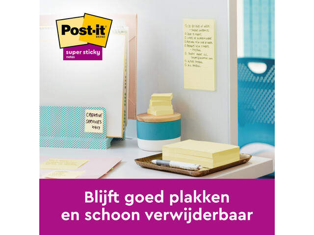 Memoblok Post-it Z-Note S330 Super Sticky geel
