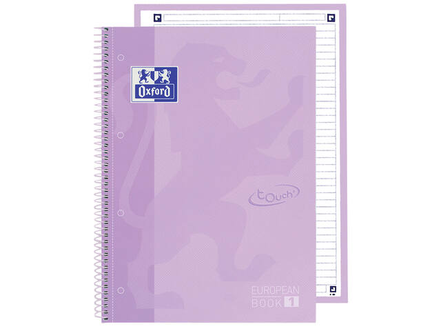 Notitieboek Oxf touch europeanb A4+ lijn 160p pps