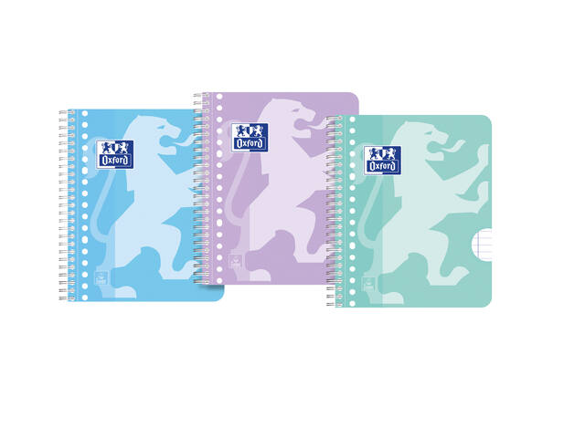 Collegeblk Oxf School A5+ ln 17gaats 160pag pastel