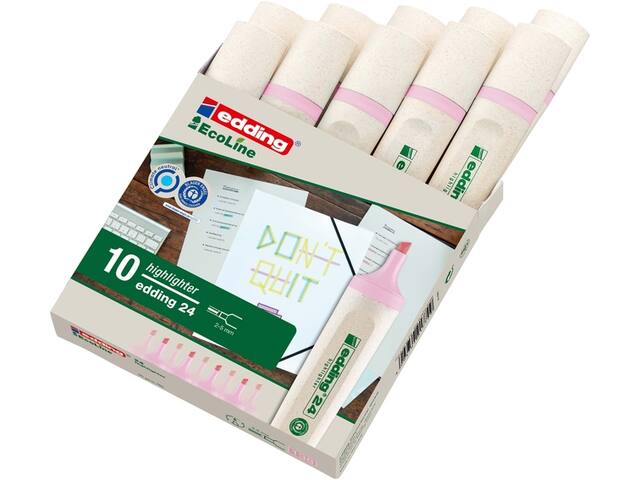 Markeerstift edding 24 Eco 2-5mm pastel roze
