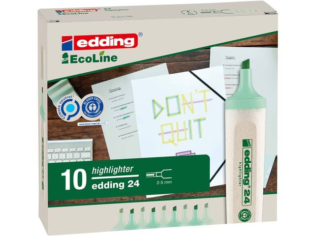 Markeerstift edding 24 Eco 2-5mm pastel groen