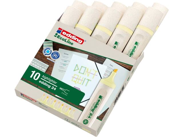 Markeerstift edding 24 Eco 2-5mm pastel geel