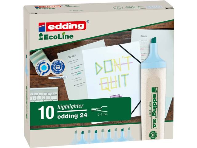 Markeerstift edding 24 Eco 2-5mm pastel blauw