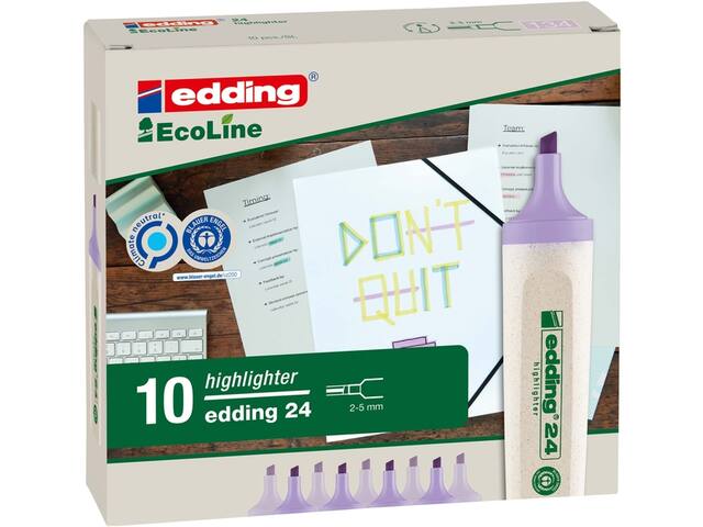 Markeerstift edding 24 Eco 2-5mm pastel violet