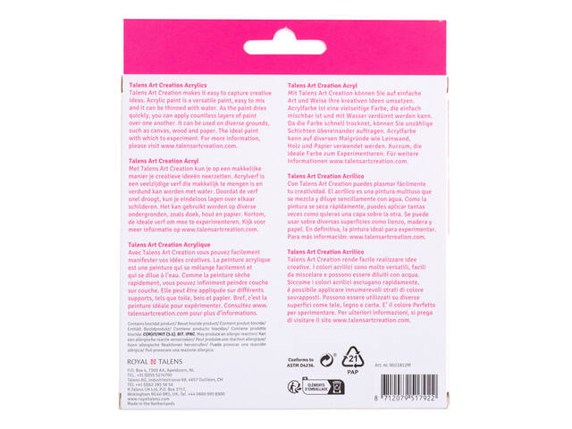 Acrylverf Talens Art Creation 12ml 12st assorti