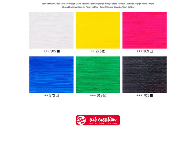 Acrylverf Talens Art Creation 12ml 6st Primary ass