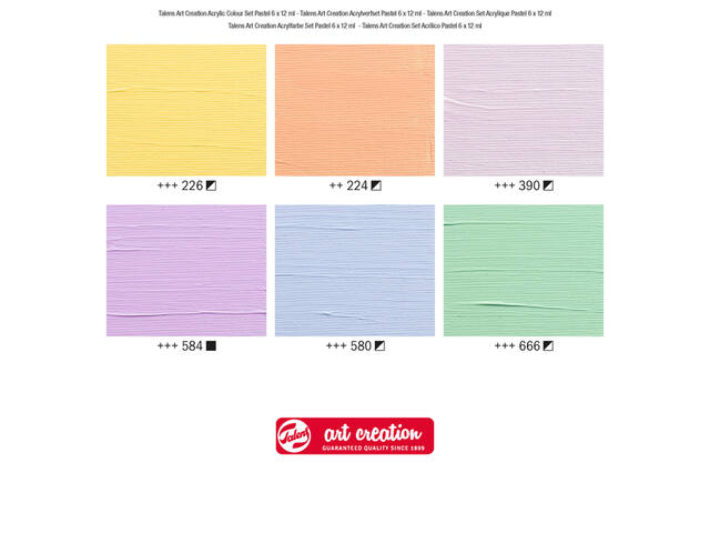 Acrylverf Talens Art Creation 12ml 6st pastel ass