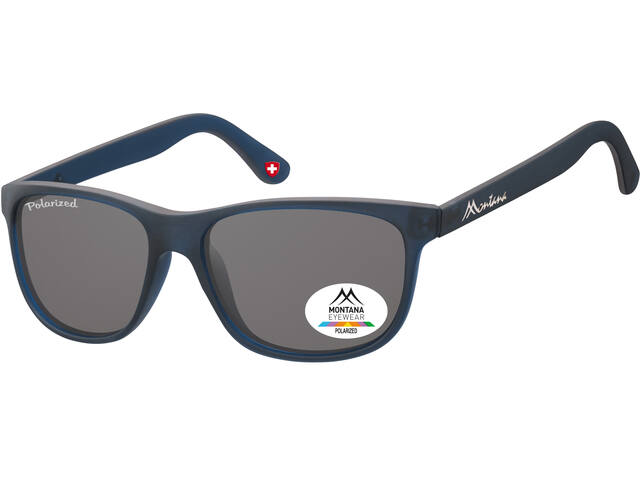 Zonnebril Montana met smoke polar glas mat blauw