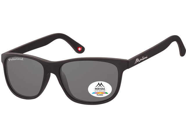 Zonnebril Montana met smoke polar glas mat zwart